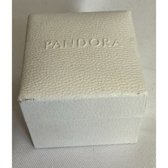PANDORA White Hinged Empty Gift Back Charms/Rings - Picture 1 of 3